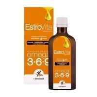 EstroVita Omega 3-6-9 + witamina E Płyn, 150ml KRÓTKA DATA 31.01.2026