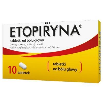 ETOPIRYNA Tabletki od bólu głowy 10 tabletek