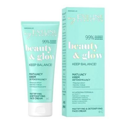 EVELINE Beauty & Glow Keep Balance! Matujący krem detoksykujący na dzień i noc, 75ml