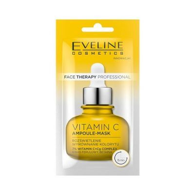 EVELINE COSMETICS FACE THERAPY PROFESSIONAL VITAMIN C Ampułka-maska do twarzy 8 ml+ żel 20 ml