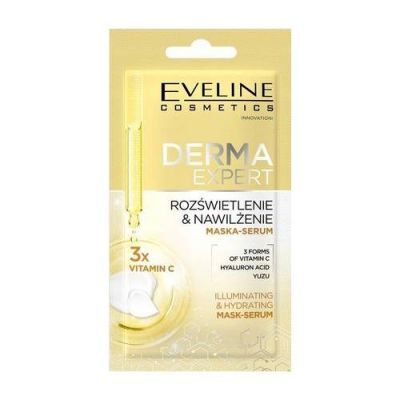 Eveline Derma Expert Rozświetlenie i Nawilżenie Maska-serum do twarzy, 8 ml