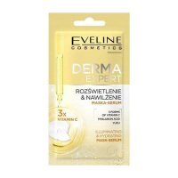 Eveline Derma Expert Rozświetlenie i Nawilżenie Maska-serum do twarzy, 8 ml