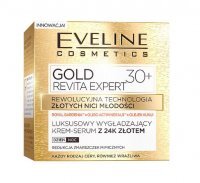 EVELINE GOLD REVITA EXPERT Luksusowy wygładzający krem-serum z 24k złotem 30+ 50ml