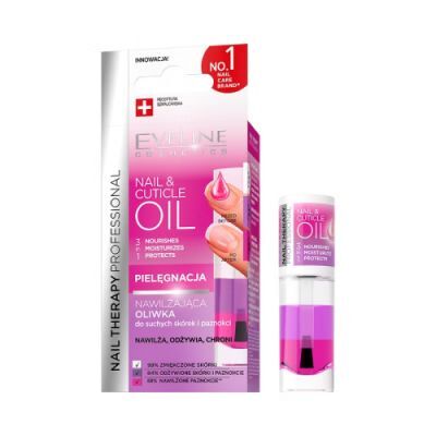 EVELINE Nail Therapy Professional Nawilżająca oliwka do suchych skórek i paznokci, 8ml