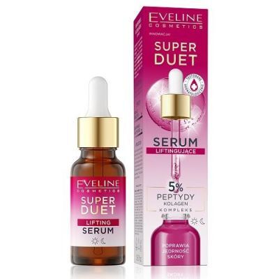 EVELINE Super Duet Serum liftingujące do twarzy 5% Peptydy Kolagen, 18ml