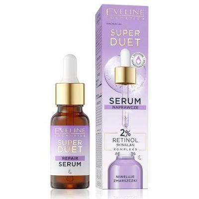 EVELINE Super Duet Serum naprawcze do twarzy 2% Retinol Skwalan, 18ml