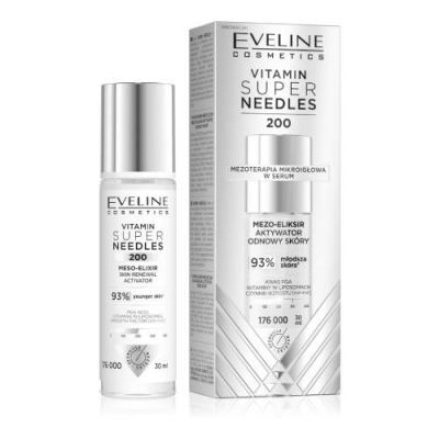 Eveline Vitamin Super Needles 200 Mezo-Eliksir Aktywator odnowy skóry, 30 ml