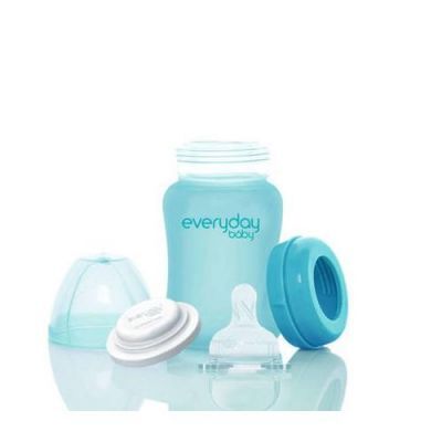 Everyday Baby Szklana butelka ze smoczkiem S turkusowa 0-3m 150ml