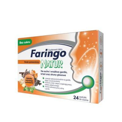 FaringoNatur smak pomarańcza, 24past. do ssania