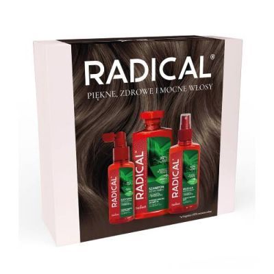 Farmona Radical Zestaw Odżywka wzmacniająca, 100 ml + Szampon wzmacniający do włosów wypadających, 400 ml + Mgiełka do włosów wypadających, 200 ml