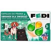 Fedi Kapsułki do prania ubranek dla zwierząt, zabawek, legowisk dla zwierząt, 15 szt.