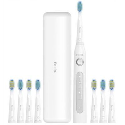 FEELO Easy Szczoteczka soniczna do zębów + 8 końcówek wymiennych + etui