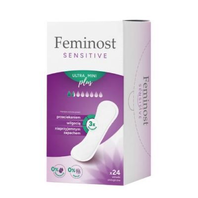 Feminost Sensitive Ultra Mini Plus Wkładki urologiczne, 24 szt.