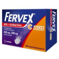 Fervex Ból i gorączka C Plus, 20 tabletek musujących