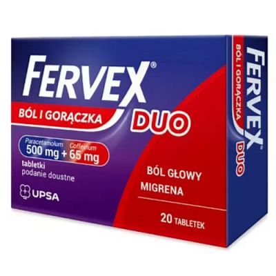 Fervex Ból i gorączka DUO, 20 tabletek