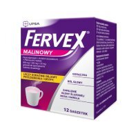 Fervex o smaku malinowym, 12 saszetek