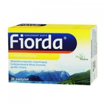 FIORDA o smaku cytryny, 30 past. do ssania KRÓTKA DATA 30.06.2026