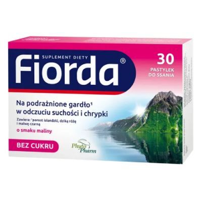 Fiorda o smaku malinowym, 30 pastylek