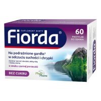 FIORDA pastylki do ssania o smaku czarnej porzeczki 60 sztuk