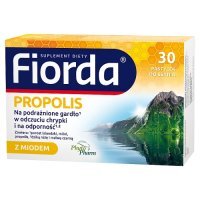 Fiorda Propolis pastylki do ssania z miodem, 30 szt.