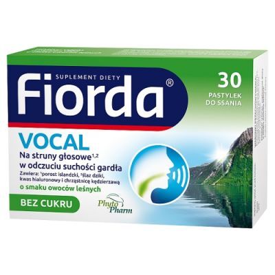 Fiorda Vocal o smaku owoców leśnych, 30 pastylek