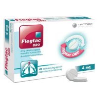 Flegtac ORO, 4mg, Tabletki ulegające rozpadowi w jamie ustnej, 20 tabletek KRÓTKA DATA 31.12.2025