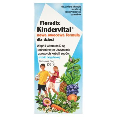FLORADIX KINDERVITAL nowa owocowa formuła 250 ml