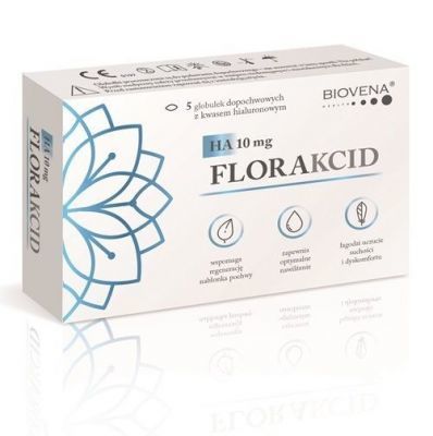 FLORAKCID HA 10 mg 5 globulek dopochwowych