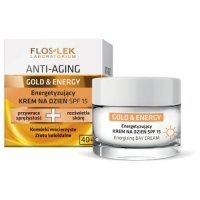 FLOS-LEK ANTI-AGING GOLD &amp; ENERGY Energetyzujący krem na dzień SPF15, 50ml KRÓTKA DATA 30.11.2024