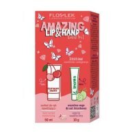 FLOSLEK LIP &amp; HAND CARE zestaw AMAZING Nawilżenie i Pielęgnacja sorbet do rąk, 50 ml + wazelina, 10 g KRÓTKA DATA 30.11.2025