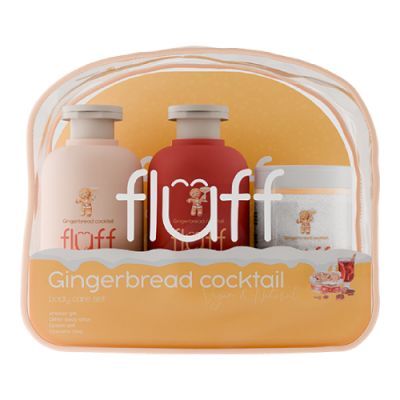 FLUFF Gingerbread Cocktail Zestaw prezentowy: Żel pod prysznic, 200ml + Balsam do ciała, 200ml + Sól Epsom, 210g