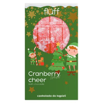 FLUFF Musująca czekolada do kąpieli Cranberry Cheer, 160g