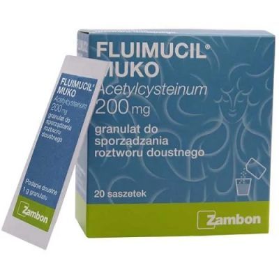 FLUIMUCIL MUKO 200 mg 20 saszetek