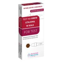 FOB TEST ZDROWE JELITO domowy test na obecność krwi utajonej w kale 1 sztuka