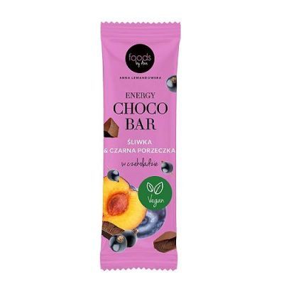 Foods By Ann Energy Choco Bar Śliwka i Czarna porzeczka w czekoladzie, 35 g