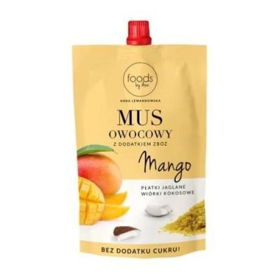 FOODS BY ANN Mus owocowy Mango & Płatki jaglane & Wiórki kokosowe, 100g