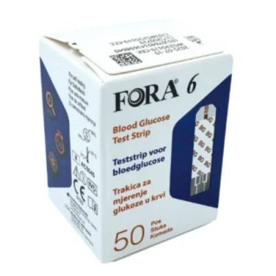 Fora 6 Blood Glucose Test Strip paski testowe, 50 szt.