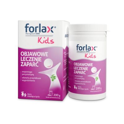 Forlax Kids na zaparcia u dzieci smak pomarańczowy, 200 g
