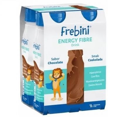 FREBINI Energy Fibre Drink o smaku czekoladowym 4 x 200 ml