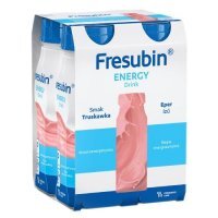 Fresubin Energy Drink smak truskawka, 4 x 200 ml KRÓTKA DATA 30.04.2026