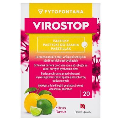 Fytofontana Virostop Pastylki do ssania o smaku cytrusowym, 20 szt.