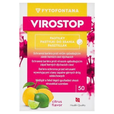 Fytofontana Virostop Pastylki do ssania o smaku cytrusowym, 50 szt.