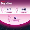 HUGGIES DRYNITES GIRLS 8-13 lat (30-48kg) pieluchomajtki, 9 sztuk