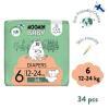 Moomin Baby Diapers Pieluszki ekologiczne 6 (12-24 kg), 34 szt.