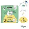 Moomin Baby Newborn Pieluszki ekologiczne 2 (3-6 kg), 56 szt.