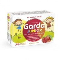 Garda Junior smak malinowo - truskawkowy, 24past. do ssania KRÓTKA DATA 31.07.2026