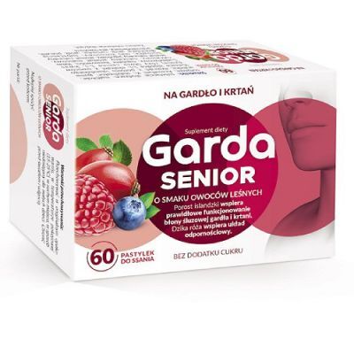 Garda Senior o smaku owoców leśnych, 60 pastylek do ssania