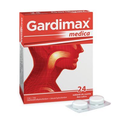 Gardimax medica bez cukru, 24 tabletki do ssania