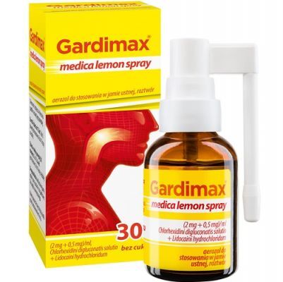 GARDIMAX MEDICA lemon spray do jamy ustnej 30 ml