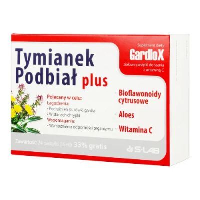 Gardlox Tymianek i Podbiał plus, 24 past. do ssania